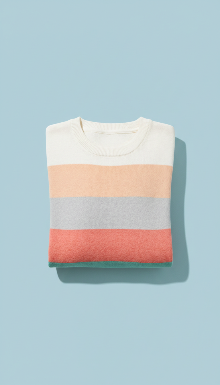 Colorblock Cotton Crewneck Tee