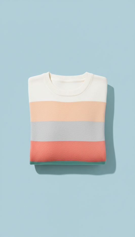 Colorblock Cotton Crewneck Tee