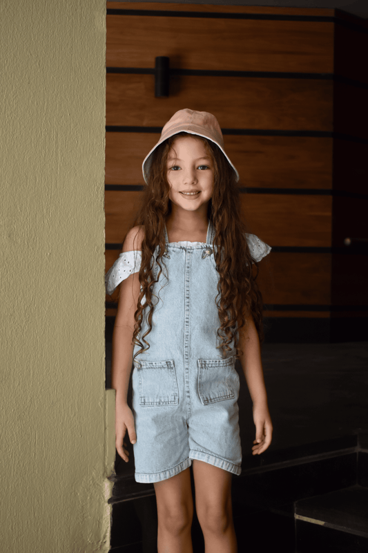 Denim Shorts Jumpsuit